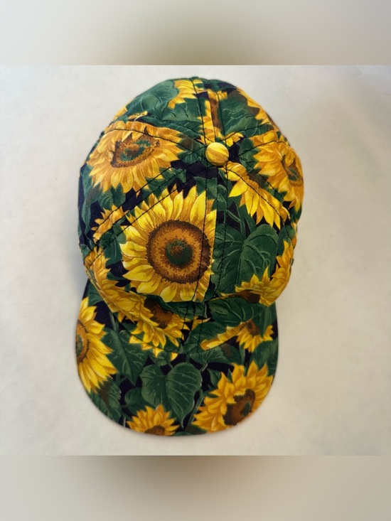 Vintage R. Phillips Sunflower AOP Baseball Cap Hat Strapback Stretch Fit USA main image 13